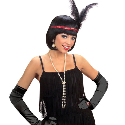 Widmann SRL Handschoenen satijn zwart 60cm