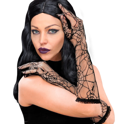 Widmann SRL Handschoenen spinnenweb kant