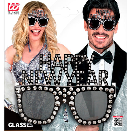 Widmann SRL Happy New Year bril zilver