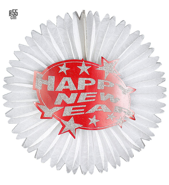 Widmann SRL Happy new year decoratie rood