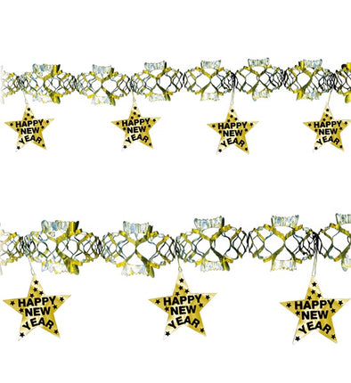 Widmann SRL Happy new year laser slinger goud 3 meter