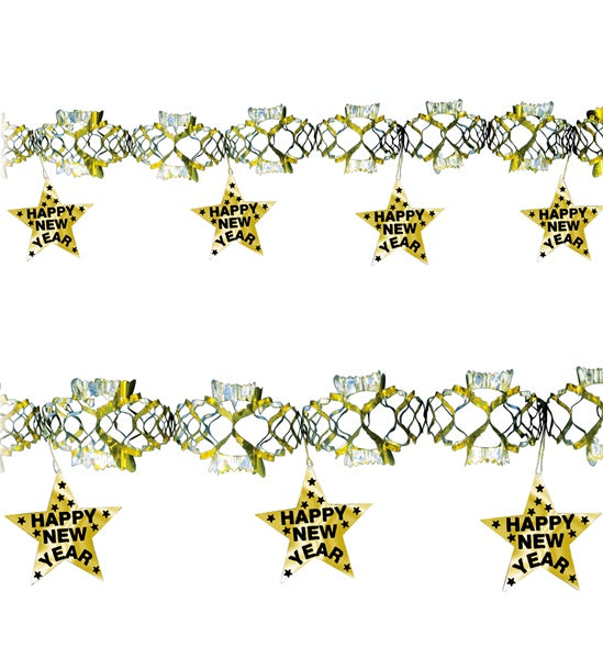 Widmann SRL Happy new year laser slinger goud 3 meter