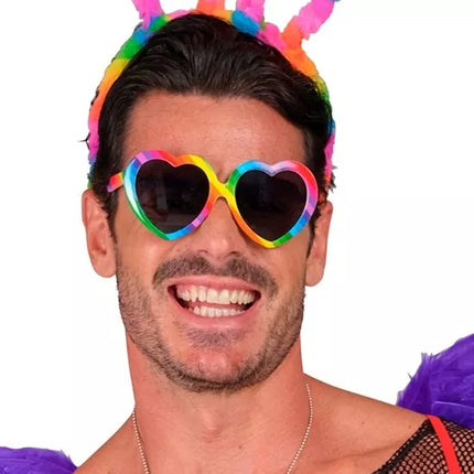 Widmann SRL Hartjes bril regenboog Ilse