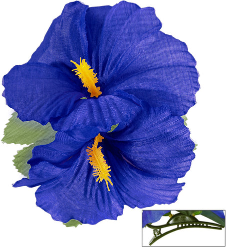 Widmann SRL Hawaii bloem haarclip donker blauw