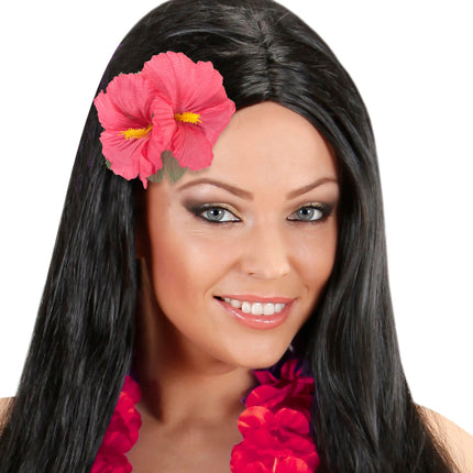Widmann SRL Hawaii bloem haarclip roze