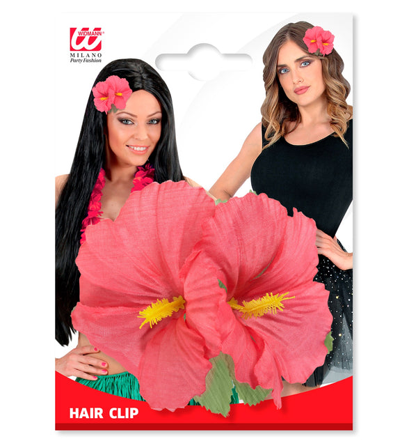 Widmann SRL Hawaii bloem haarclip roze