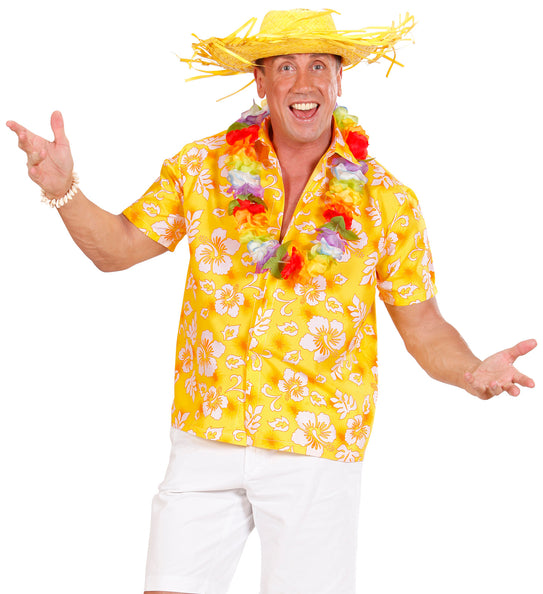 Widmann SRL Hawaii shirt geel tropical Danny