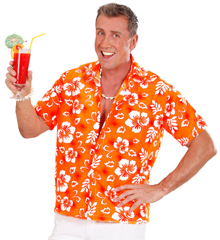 Widmann SRL Hawaii shirt oranje tropical Danny