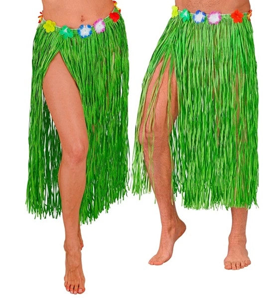 Widmann SRL Hawaiirokje groen met bloemenriem 80cm Eva