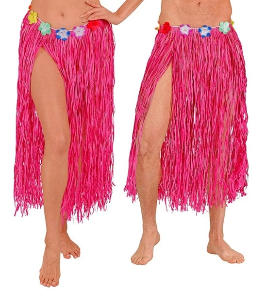 Widmann SRL Hawaiirokje roze met bloemenriem 80cm Mees