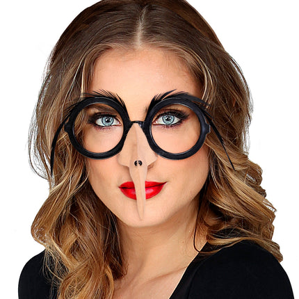 Widmann SRL Heksen bril met neus