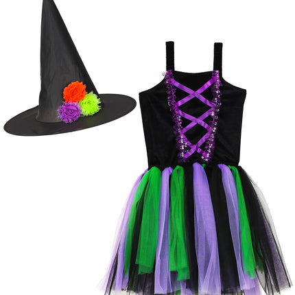Widmann SRL Heksen jurkje Mika meisje 110cm