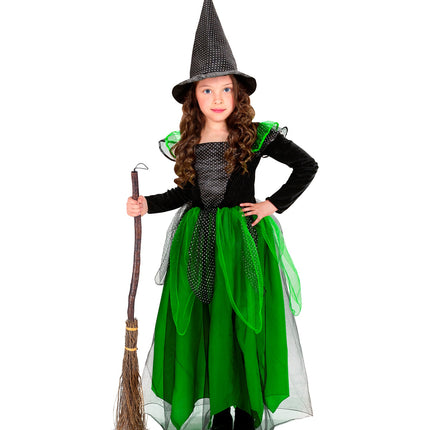 Widmann SRL Heksen kostuum Klaartje groen
