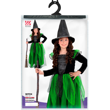 Widmann SRL Heksen kostuum Klaartje groen
