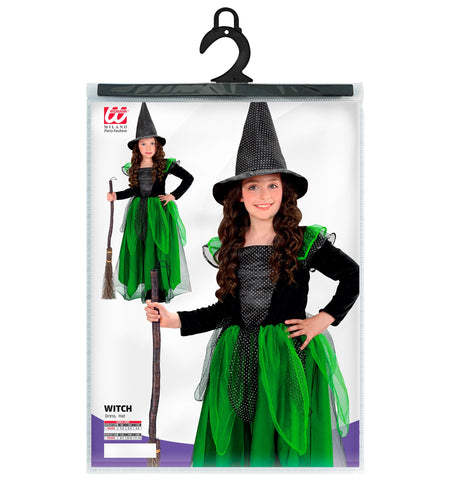 Widmann SRL Heksen kostuum Klaartje groen