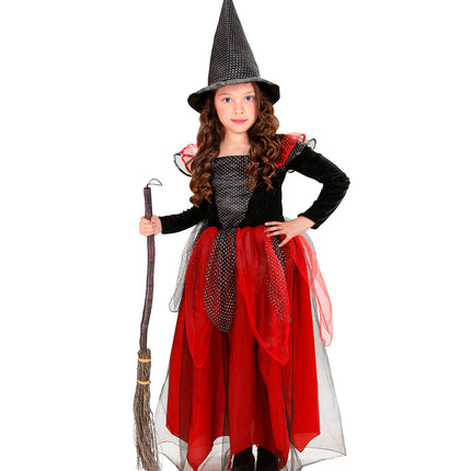 Widmann SRL Heksen kostuum Klaartje rood