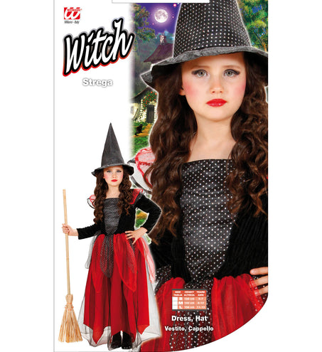 Widmann SRL Heksen kostuum Klaartje rood