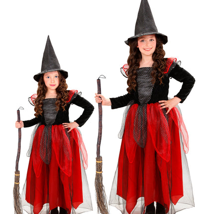 Widmann SRL Heksen kostuum Klaartje rood