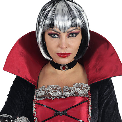 Widmann SRL Heksen pruik zwart wit