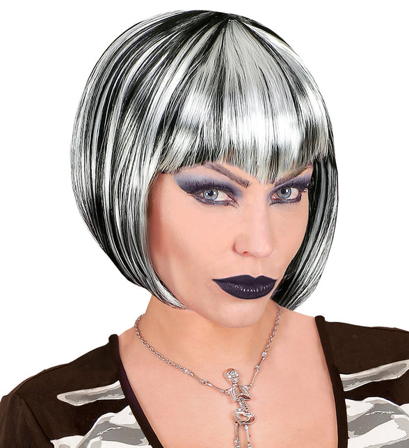 Widmann SRL Heksen pruik zwart wit