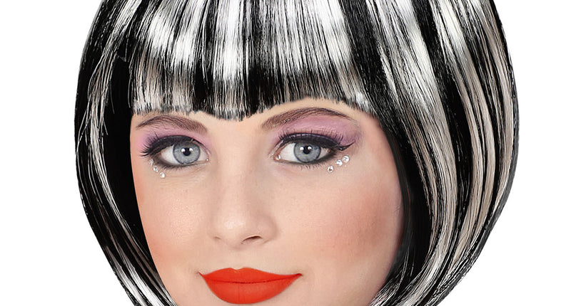 Widmann SRL Heksen pruik zwart wit kind