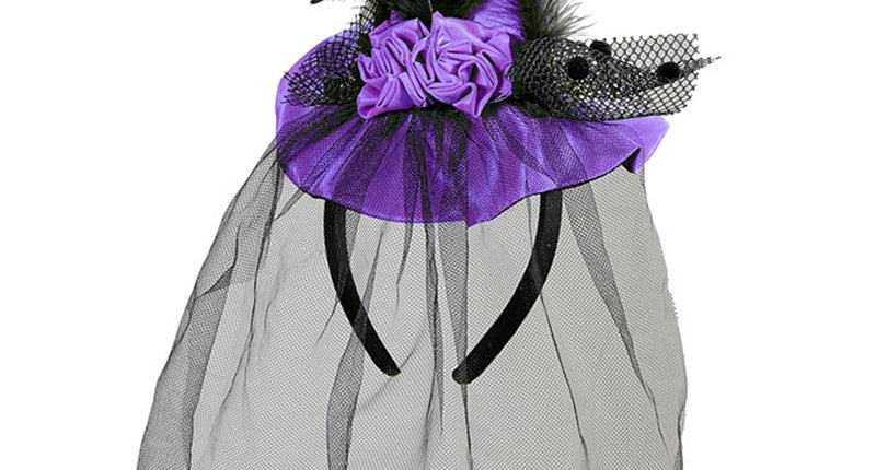 Widmann SRL Heksenhoed op haarband paars