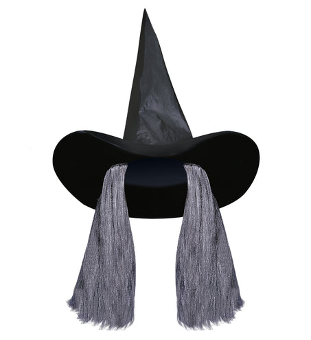 Widmann SRL Heksenhoed zwart met haren
