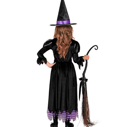 Widmann SRL Heksenjurk kind zwart paars