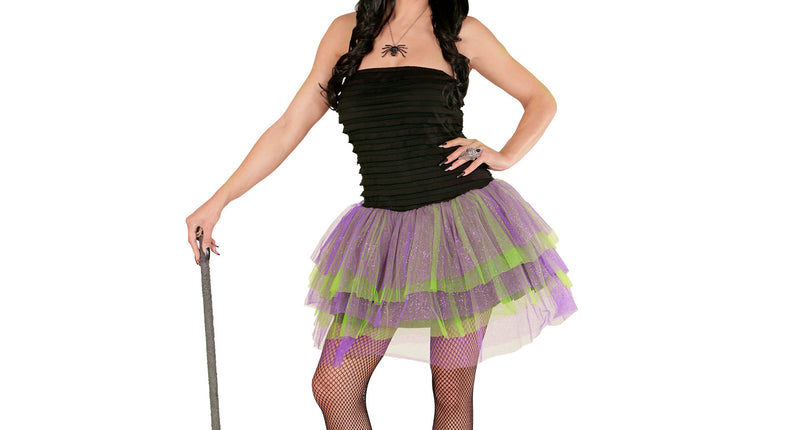 Widmann SRL Heksenjurk paars groen dames