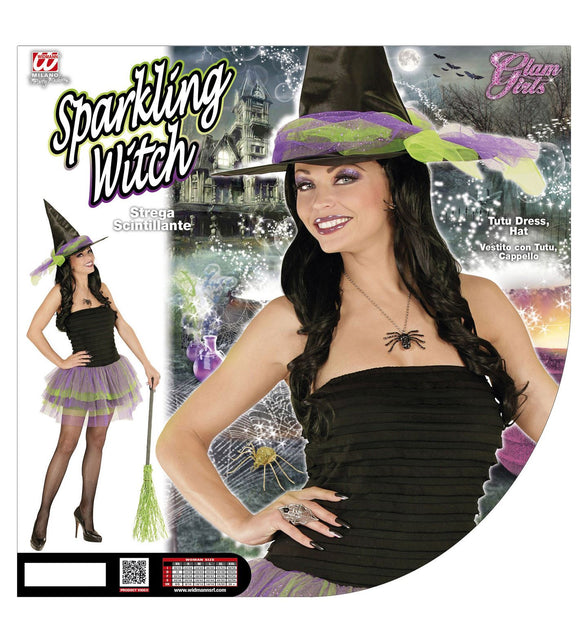 Widmann SRL Heksenjurk paars groen dames