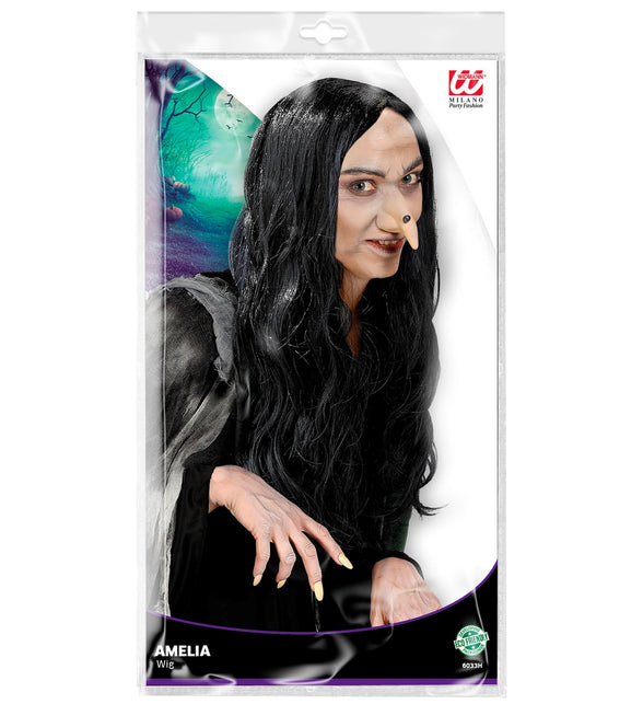 Widmann SRL Heksenpruik zwart Amelia