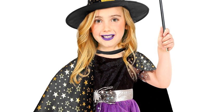 Widmann SRL Heksenset voor kids goud zwart