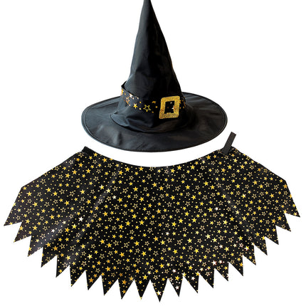Widmann SRL Heksenset voor kids goud zwart