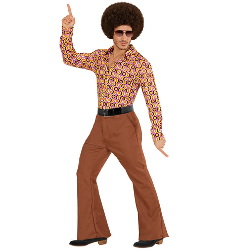 Widmann SRL Heren disco broek jaren 70 bruin