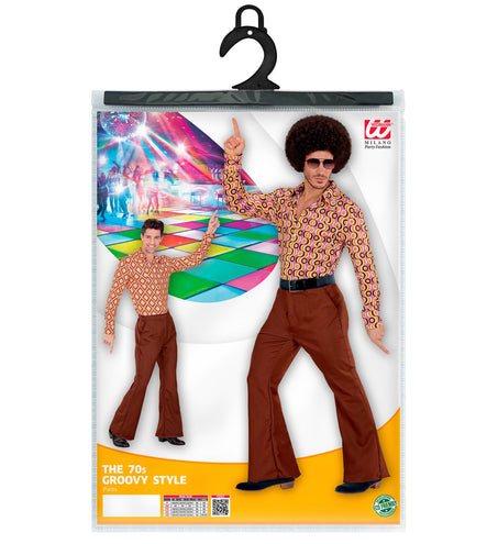 Widmann SRL Heren disco broek jaren 70 bruin