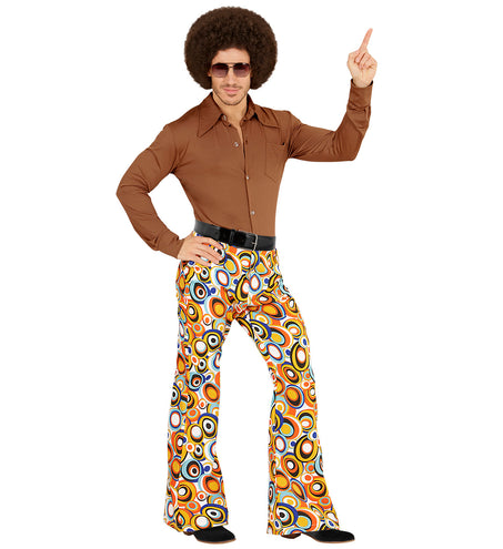 Widmann SRL Heren disco broek jaren 70 cirkels