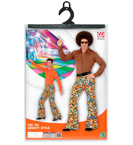 Widmann SRL Heren disco broek jaren 70 cirkels