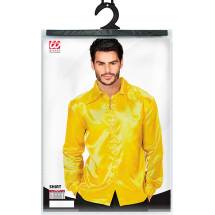 Widmann SRL Heren jaren 70 disco blouse geel