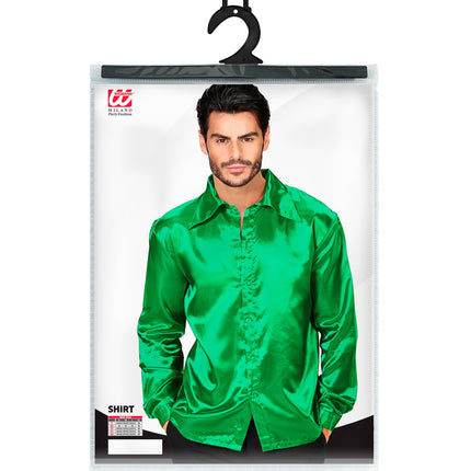 Widmann SRL Heren jaren 70 disco blouse groen