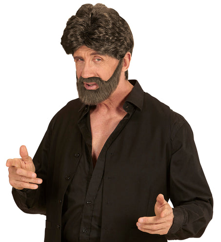 Widmann SRL Heren  pruik bruin met baard