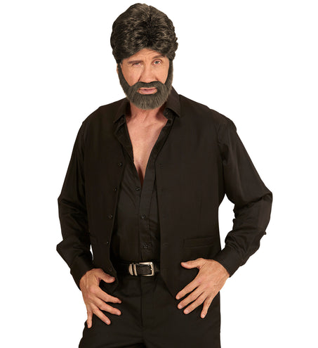 Widmann SRL Heren  pruik bruin met baard