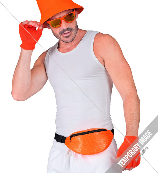 Widmann SRL Heuptasje pailletten neon oranje