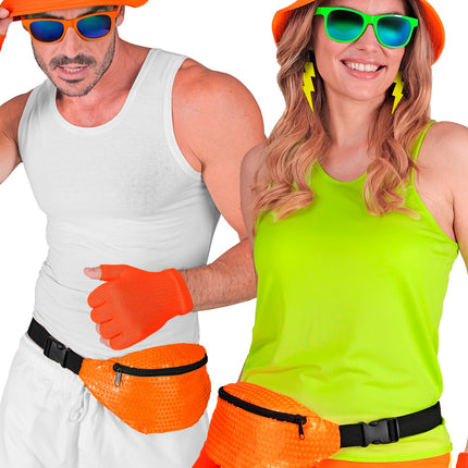 Widmann SRL Heuptasje pailletten neon oranje