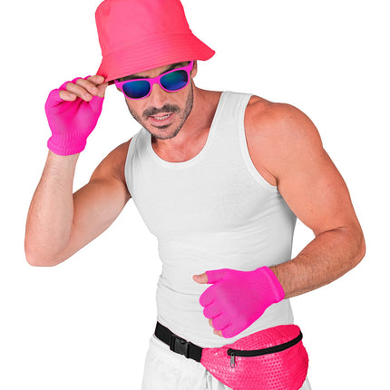 Widmann SRL Heuptasje pailletten neon roze