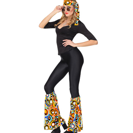 Widmann SRL Hippie accessoireset jaren 70 gekleurd met hoofdband en beenwarmers