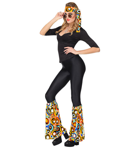 Widmann SRL Hippie accessoireset jaren 70 gekleurd met hoofdband en beenwarmers