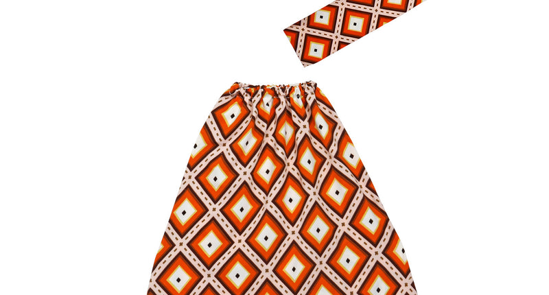 Widmann SRL Hippie accessoireset oranje jaren 70 met hoofdband en beenwarmers