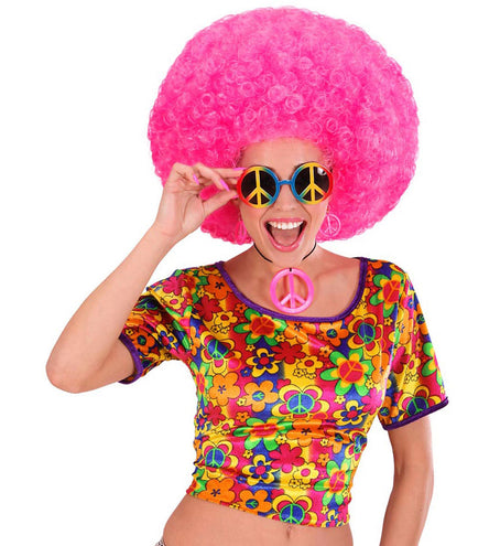 Widmann SRL Hippie bril peace regenboog