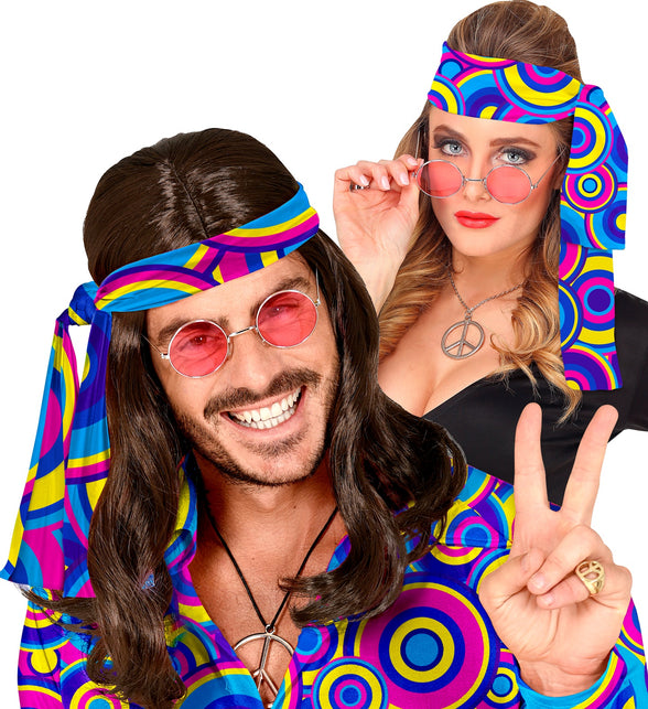 Widmann SRL Hippie hoofdband blauw tinten