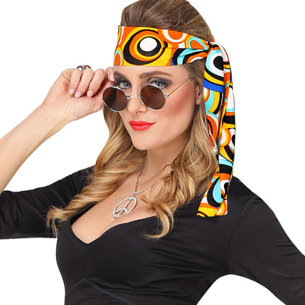 Widmann SRL Hippie hoofdband gekleurde bollen